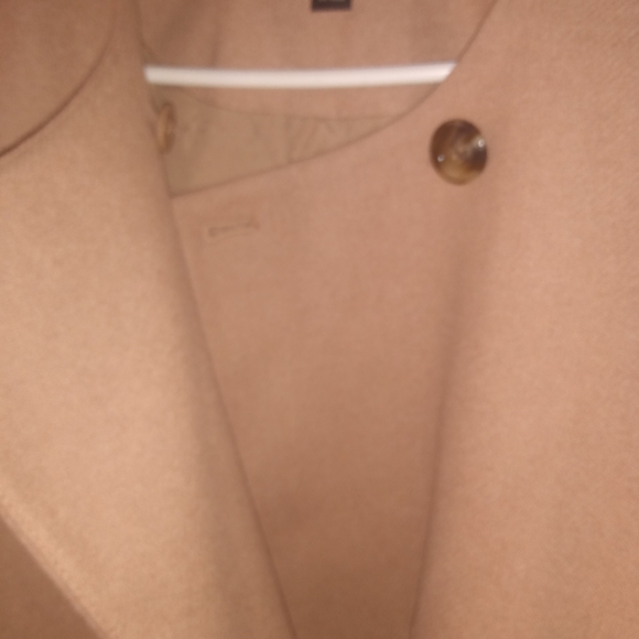 NWOT $258 Ann Taylor Size Large Wool Blend Oversized Crew Neck Coat Tan - Picture 5 of 11